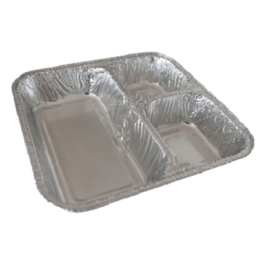 Bandeja junior de papel aluminio 3 divisiones ITEM016