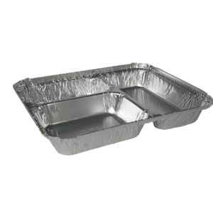 Bandeja de aluminio 3 compartimentos rectangulares. ITEM014